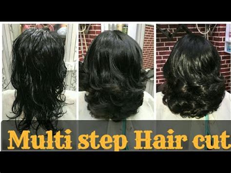 How to Step Hair cut In short Hairs 2019/ Layer with step hair cut/ Step by step ...