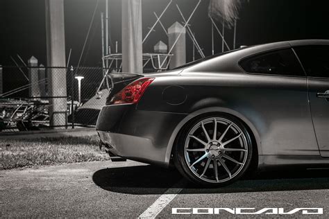 Custom Black Infiniti G37 Gets Chrome Grille and Concavo Rims — CARiD.com Gallery