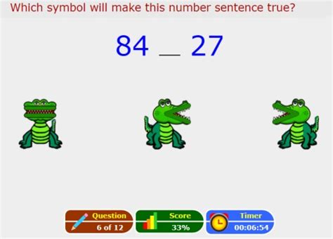 Online Comparing Numbers Activities - Game up to 100