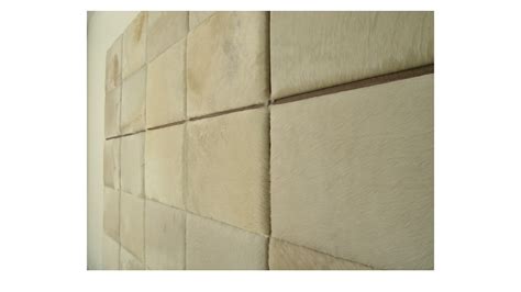 Hide Wall Coverings – Large Off White Tiles – Pampa Leather Corp.