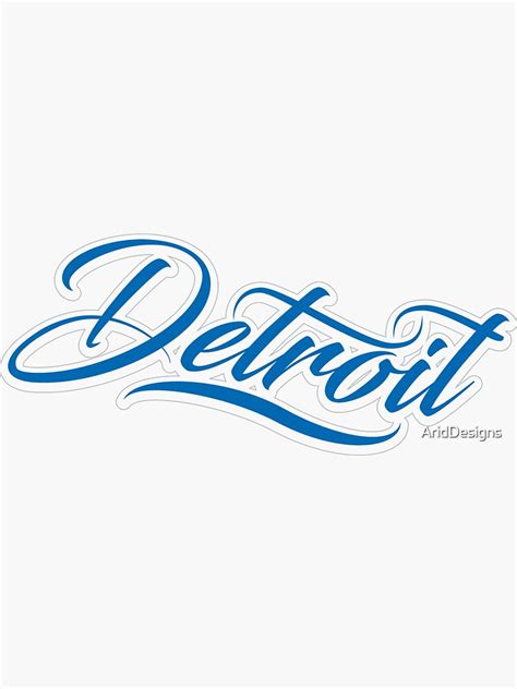 "Detroit - Lion Pride" Sticker by AridDesigns | Redbubble