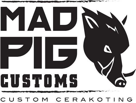 the mad pig customs logo is shown