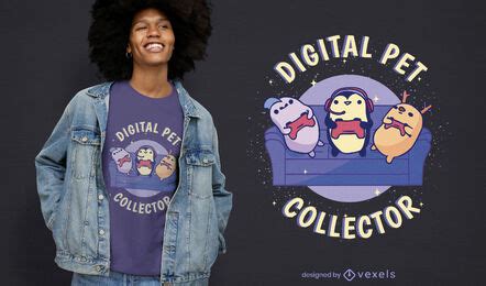 Digital Pet Collector T-shirt Design Vector Download
