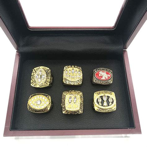 San Francisco 49ers Championship Super Bowl Ring Set - Punk Dark