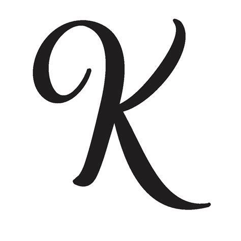 Cursive Capital k - Psfont tk