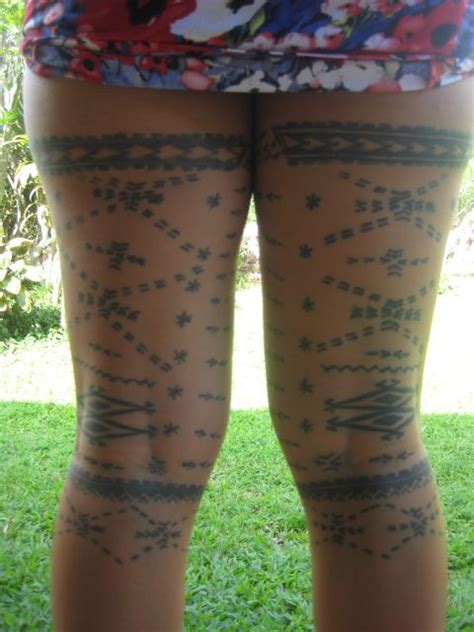 Samoan traditional tattoo for women, the malu. Historically given to ...