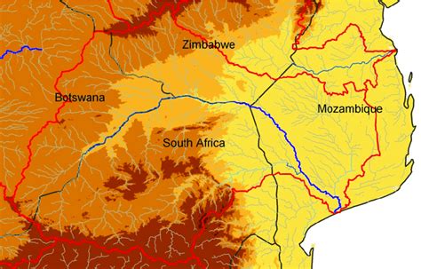 4 The Limpopo river basin situated in Mozambique and the upstream parts ...