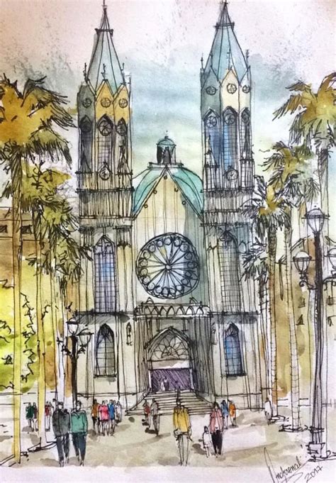 Watercolor Architectural Drawings at GetDrawings | Free download