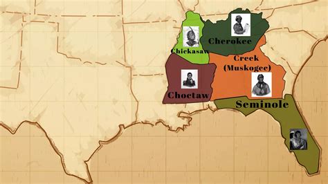 Photo Asset | Five Civilized Tribes Territory Map (1820) - Teacher Resource | History In A ...