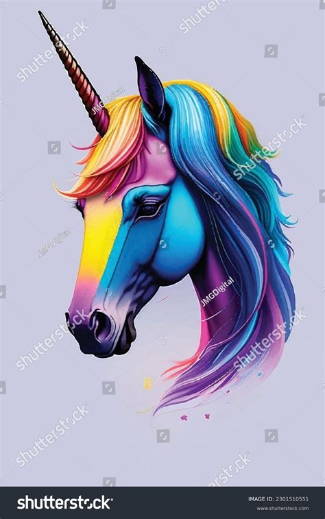 Unicorn Digital Art Gradient Texture Vector Stock Vector (Royalty Free) 2301510551 | Shutterstock