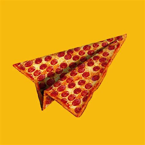 Airplane or Pizza? ️ 🍕 Pizza Paper Airplane - Food Art - Food Puns ...