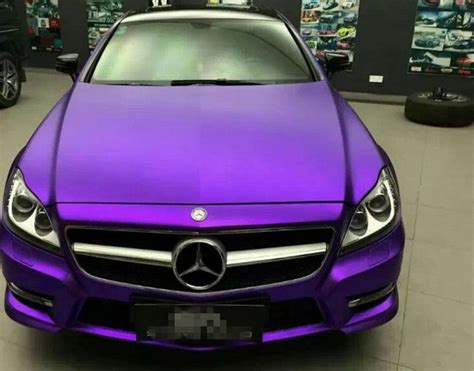 2017 Purple Matte Chrome Vinyl Car Wrap With Air Release Satin Chrome ...