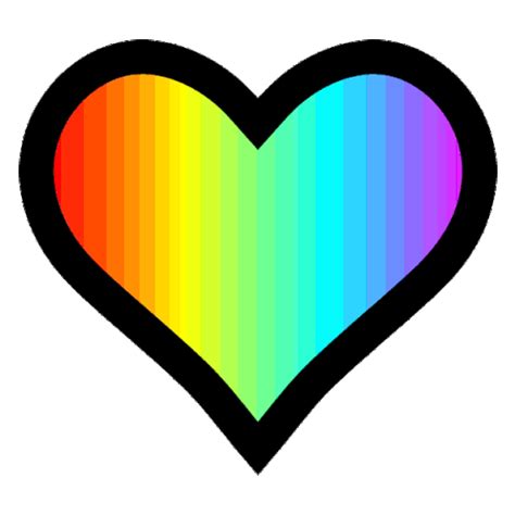 Rainbow Heart Sticker - Rainbow heart - Discover & Share GIFs