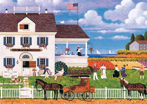 Amazon.com: Buffalo Games Charles Wysocki: Tea By the Sea - 300 Piece Jigsaw Puzzle by Buffalo ...