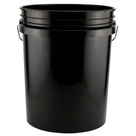 PRIVATE BRAND UNBRANDED 5 gal. Black Bucket 05GLBLK - The Home Depot