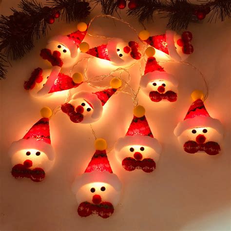 Xerdsx Christmas Window Lights Indoor Decoration,Plush Red Hat Led ...