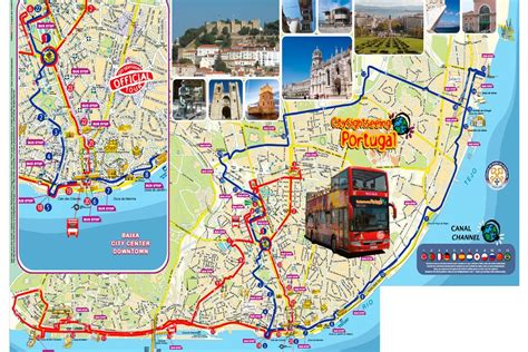 Map of Lisbon City with Pictures and Attractions