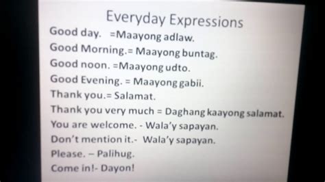 Bisaya Greetings.... - YouTube