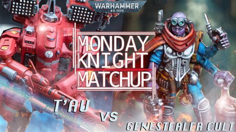 Tau vs Genestealer Cult Warhammer 40k Battle report Monday Knight Matchup 2000 points - YouTube