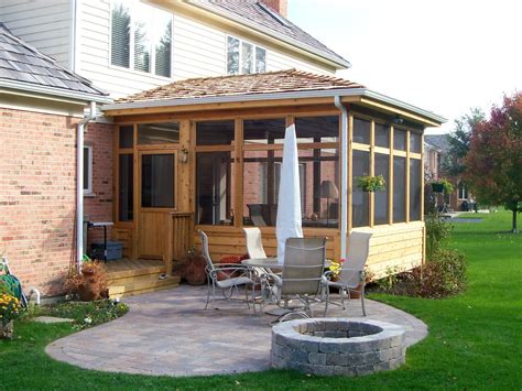 Screen Porch and Patio with Fire Pit in Hawthorn Woods, IL | Patio, Patio design, Porch patio