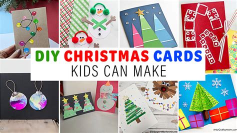 25 DIY Homemade Christmas Cards Kids Can Make - Happy Toddler Playtime