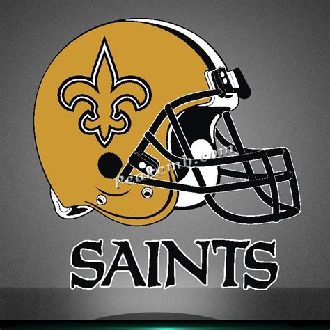 wholesale Sports helmet w/ saints logo design nfl heat iron on Transfer - PEAKEMB