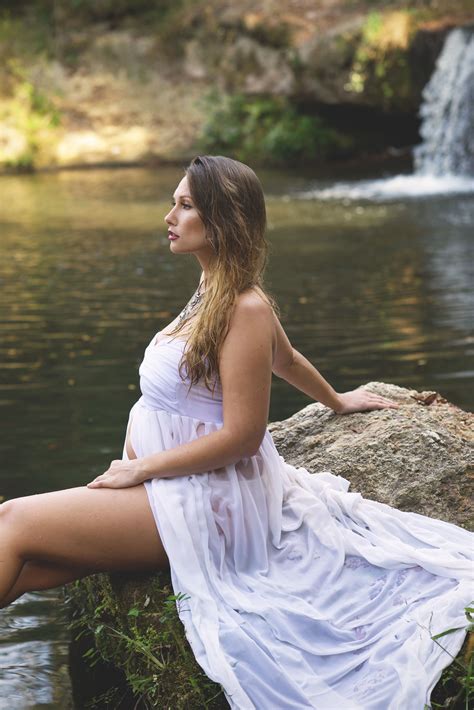 Ginger Wesson Photography maternity picture with waterfall https://instagr… | Maternity ...