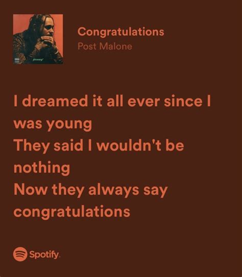 Post Malone - Congratulations (feat. Quavo) in 2024 | Post malone lyrics, Post malone quotes ...