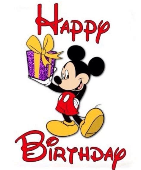 Happy Birthday Wishes From Mickey Mouse Card | Happy birthday mickey mouse, Birthday cartoon ...