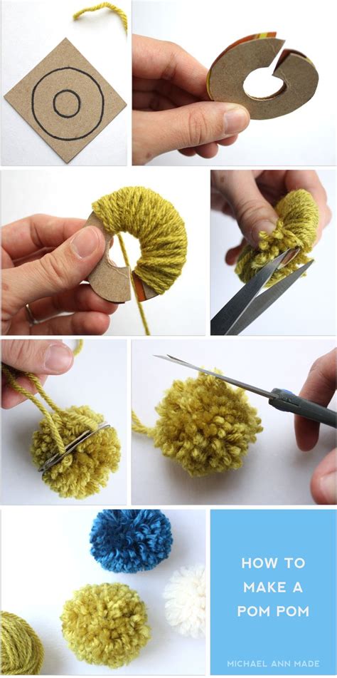 how to make a pom pom. Great tutorial for yarn pom poms! | For the Home ...