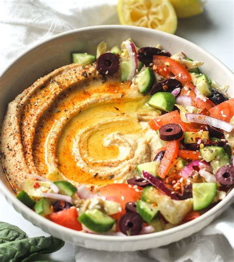 Greek Salad Topped Hummus by itsallgoodvegan | Quick & Easy Recipe ...