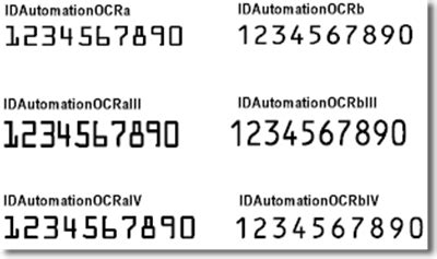 OCR-A and OCR-B Fonts | IDAutomation