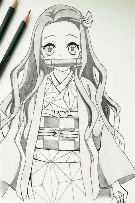 I recently came across a Nezuko drawing from the anime Demon Slayer ...