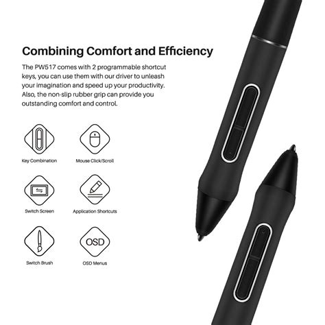 Huion PW517 Battery-free Pen for Kamvas 13/Kamvas 22 & 22 Plus/Kamvas ...