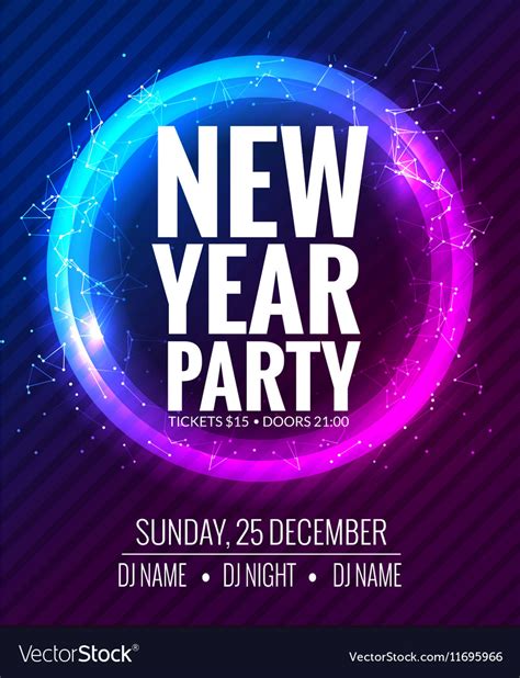 New year party and Christmas party poster template