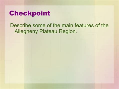 Allegheny Plateau Region | PPT