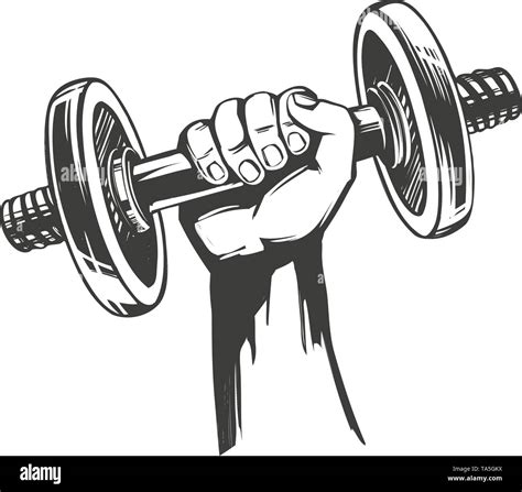 Silhouette hand holding dumbbell weight hi-res stock photography and images - Alamy