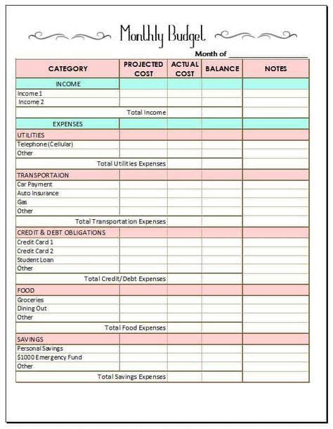 9 Best Budget Templates & Tools to Control Your Finances | Monthly ...