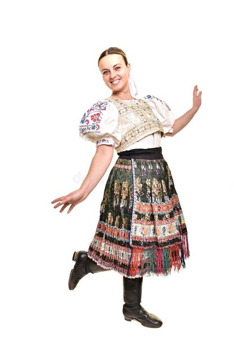 Slovakian Folk Costume - Embroidered Traditional Dress Stock Image ...