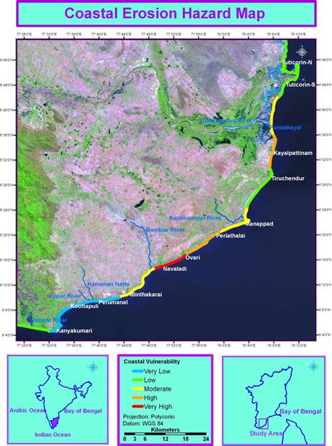 Coastal erosion hazard and vulnerability map | Download Scientific Diagram