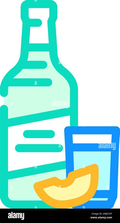 soju bottle korean cuisine color icon vector illustration Stock Vector Image & Art - Alamy