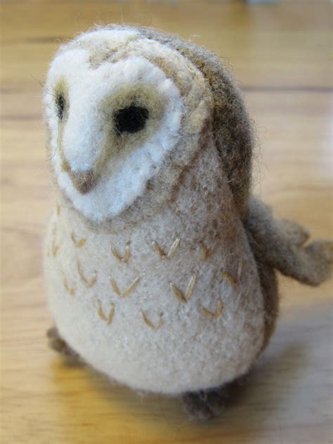 Wool Barn Owl Stuffed Animal Barn Owl Toy Barn Owl Soft | Etsy