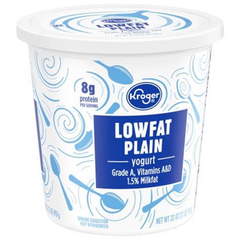 Kroger® Plain Lowfat Yogurt Tub, 32 oz - Kroger