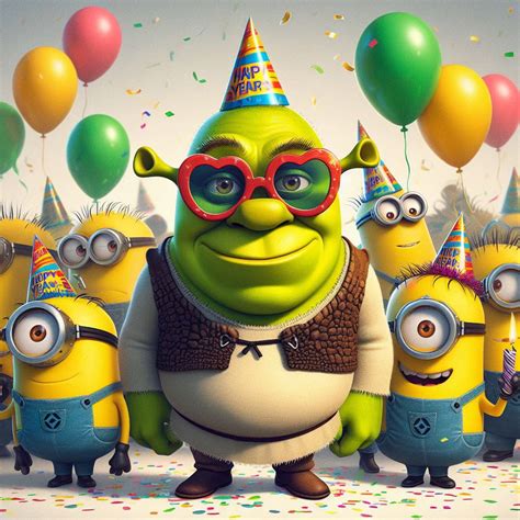 shrek and the minions preparing for new years by alteregobro on DeviantArt