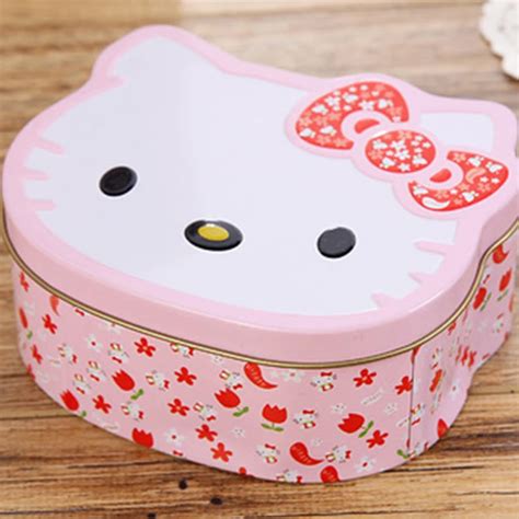 Cartoon Hello Kitty Mini Tin Metal Box Sealed Jar Candy Boxes Jewelry Storage Box Cute Coin ...