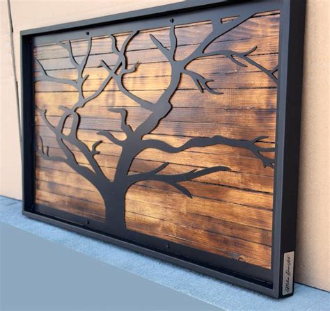 Metal home unique wall decor "Running horses",Wood and steel art,Rustic art, Modern wall ...