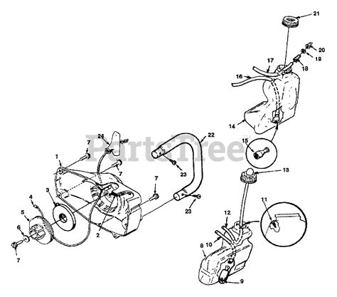 Homelite SUPER 2 SL (UT-10701-B) - Homelite Chainsaw Starter & Tanks Parts Lookup with Diagrams ...