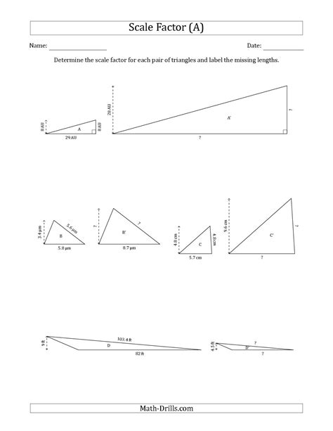 Scale Factor 7th Grade Questions