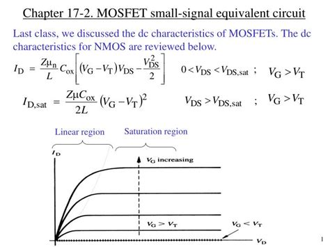 PPT - Chapter 17-2. MOSFET small-signal equivalent circuit PowerPoint Presentation - ID:1486828