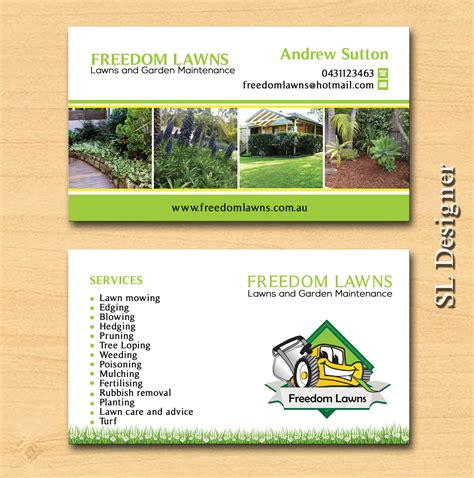 Modern, Masculine, Lawn Care Business Card Design for Freedom Lawns by SL Designer | Design #9332037